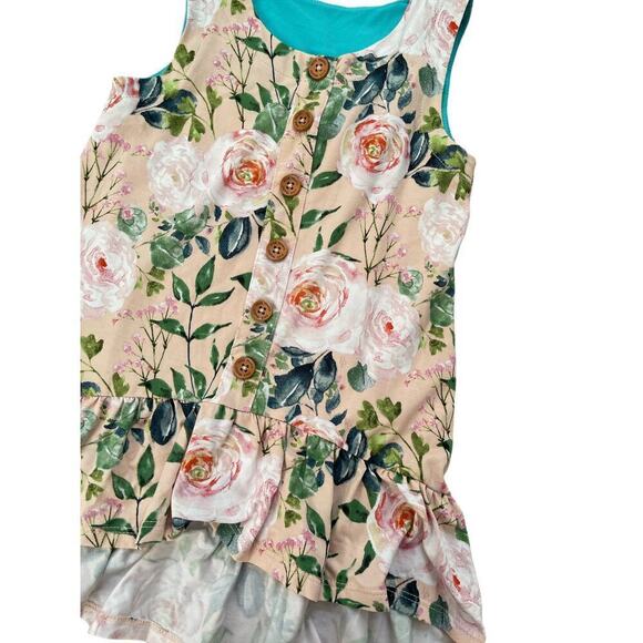 Posh Peanut Harper Henley Floral Hi Lo Dress 2T NWT - Picture 3 of 7